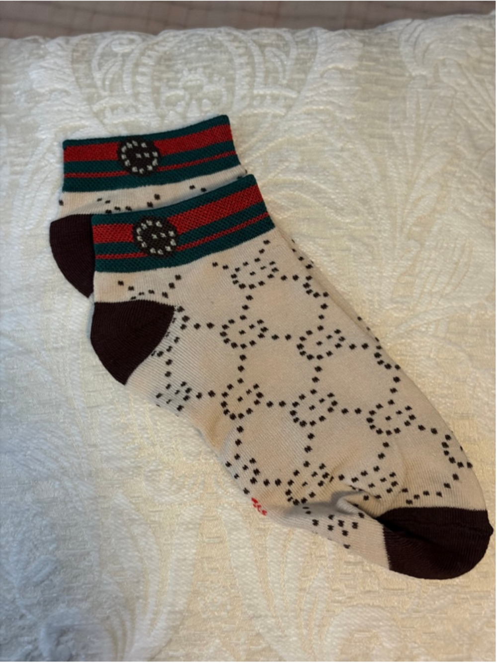 Women's Unbranded Socks One Size Beige Red